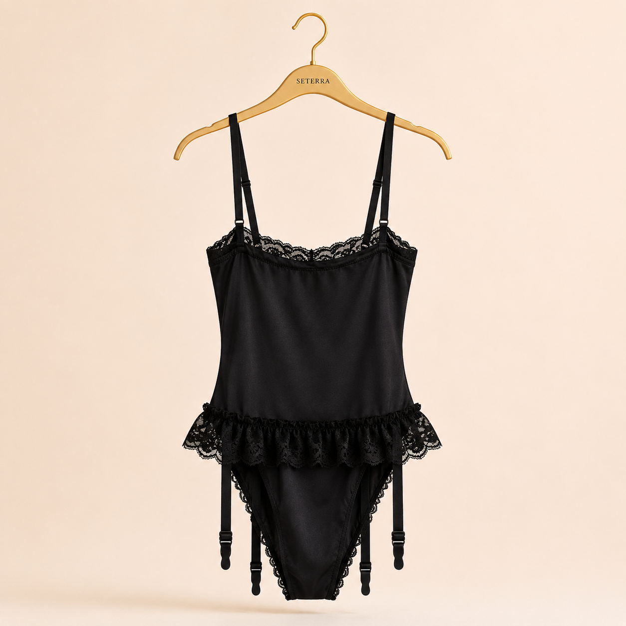 | Coming Soon | Vintage Lace Teddy with Garter Straps | Romantic Boudoir Lingerie | Floral Lace Bodysuit