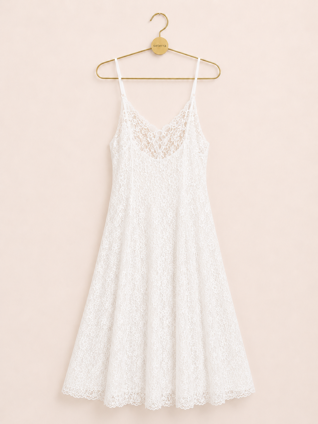 Vintage Arianne White Lace Slip Dress