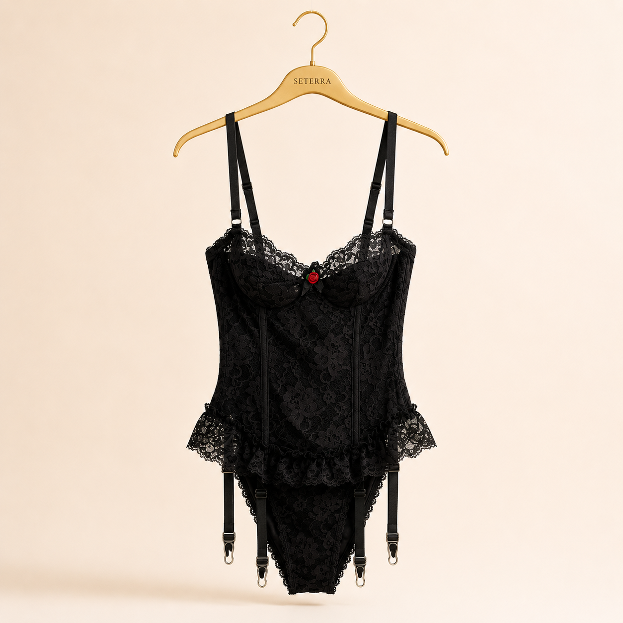 Coming Soon | Vintage Lace Teddy with Garter Straps | Romantic