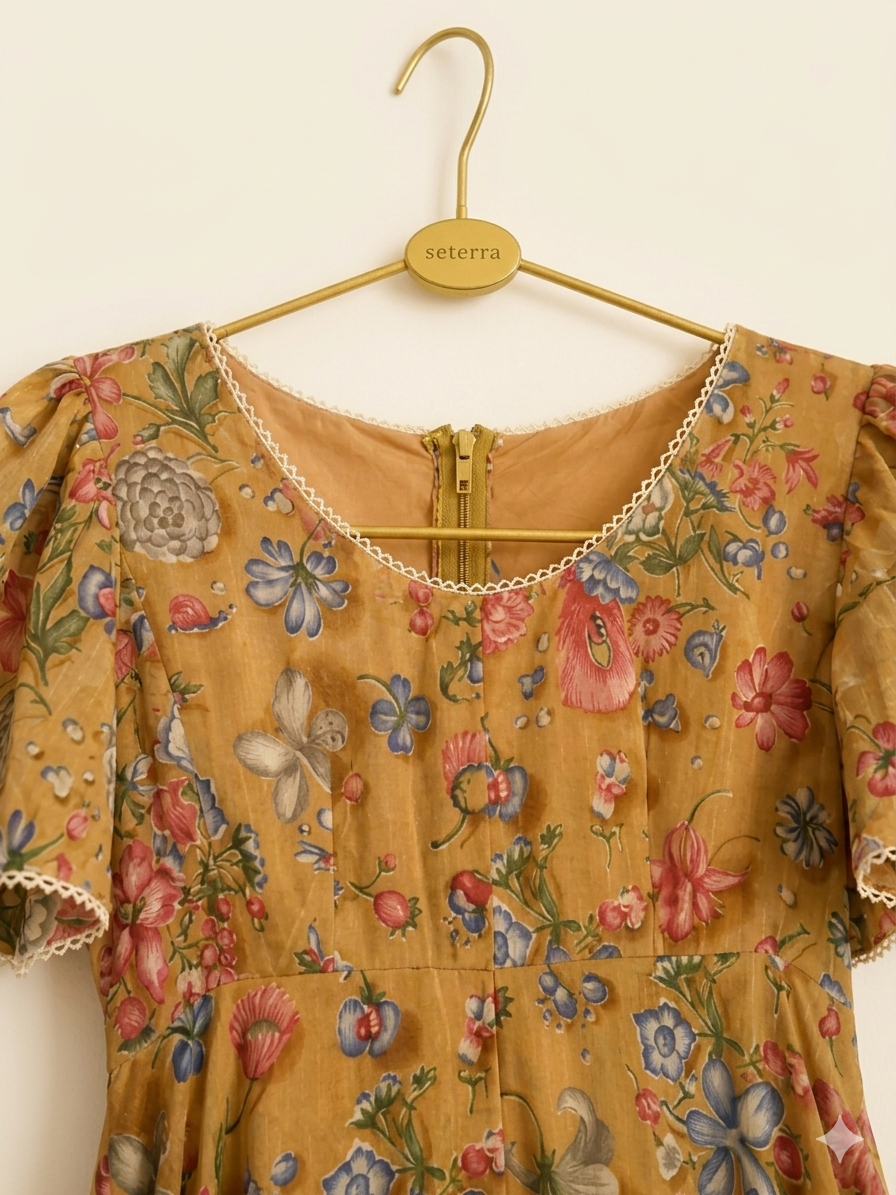 Vintage Romantic Floral Prairie Dress