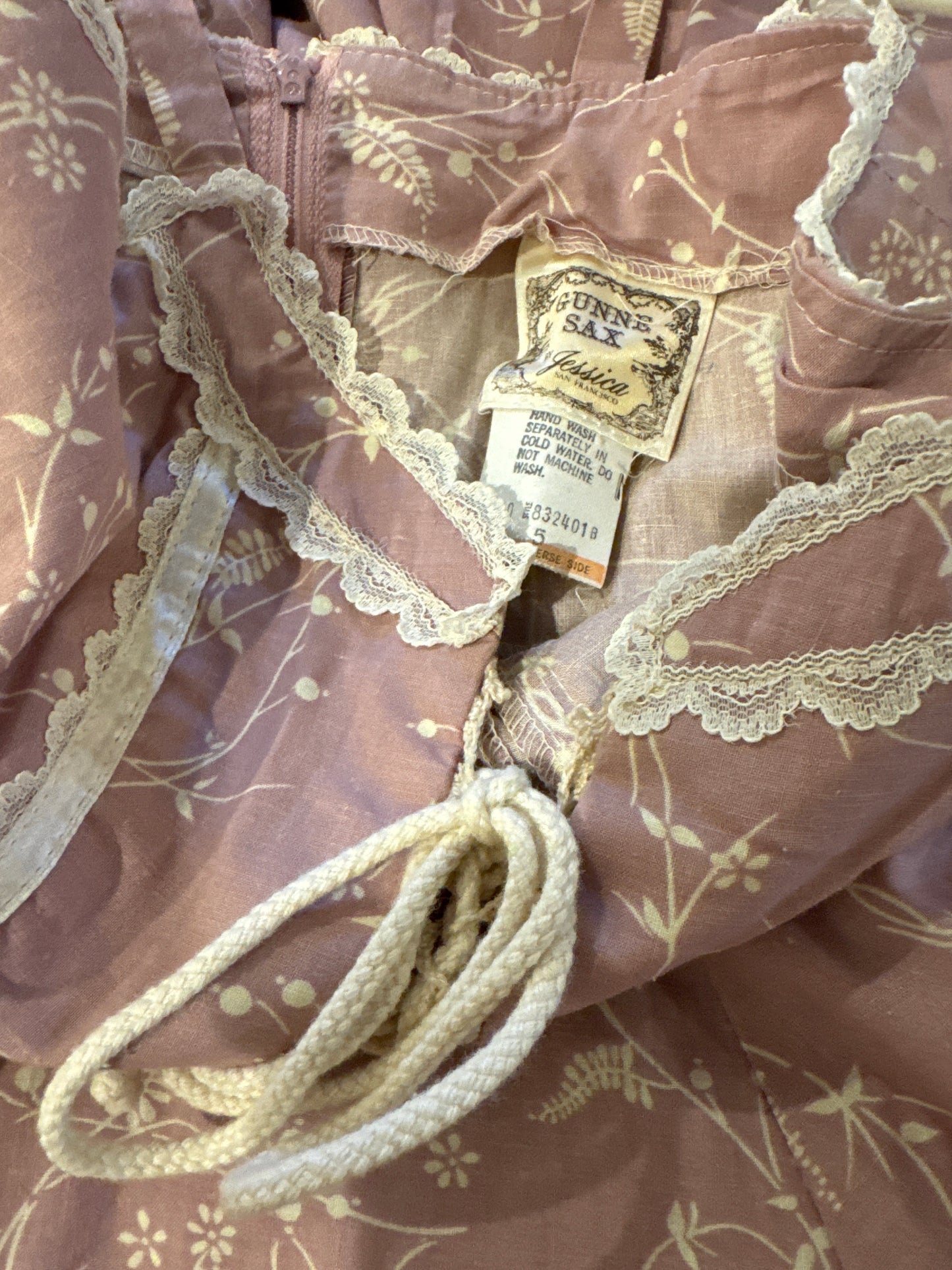 Gunne Sax Dusty Rose Prairie Dress