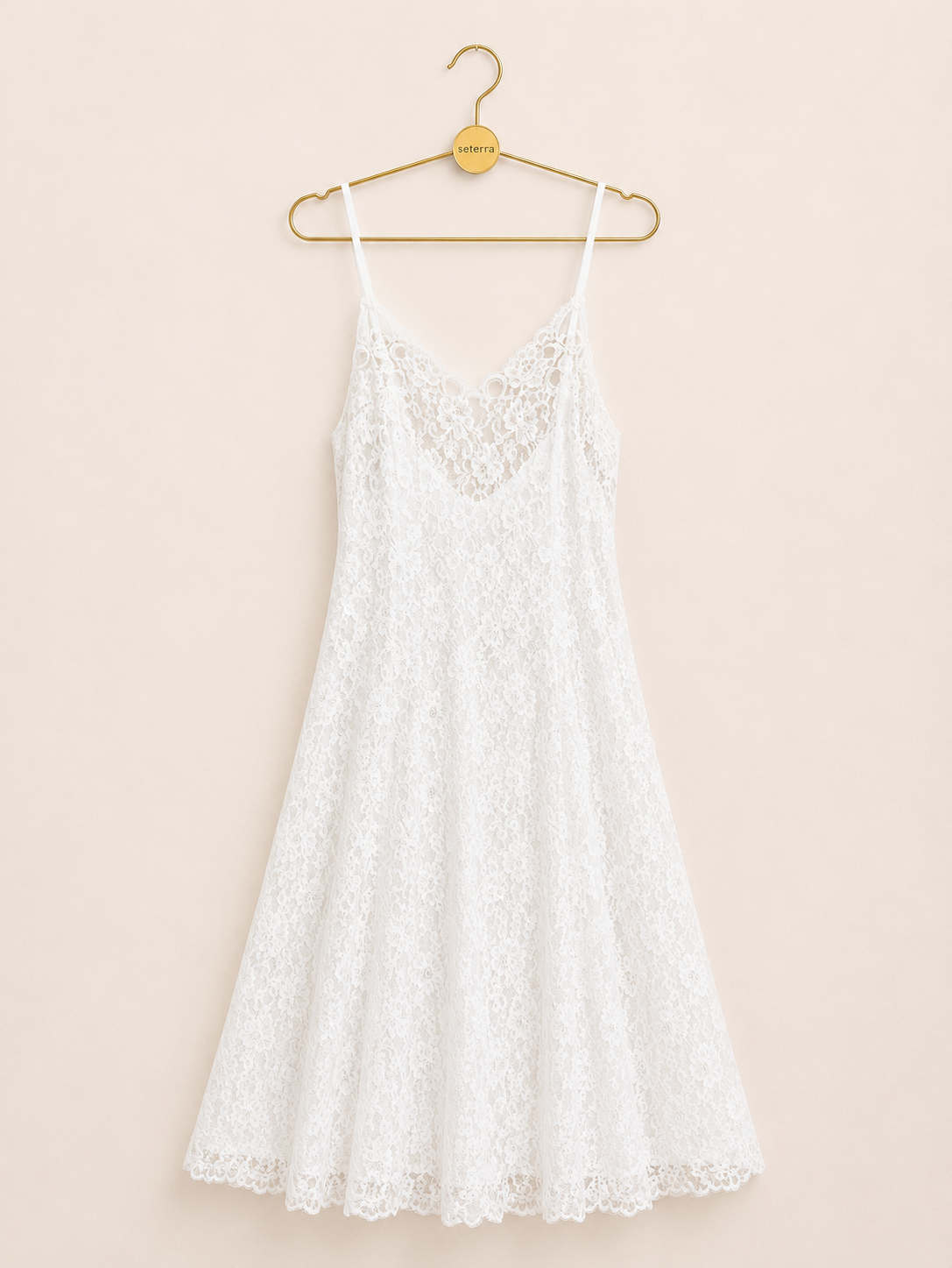 Vintage Arianne White Lace Slip Dress