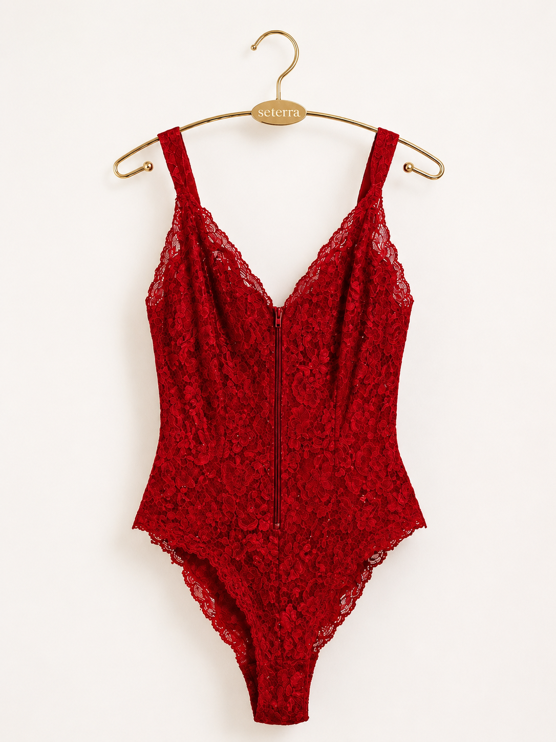 Vintage Victoria’s Secret Crimson Gold Label Lace Teddy